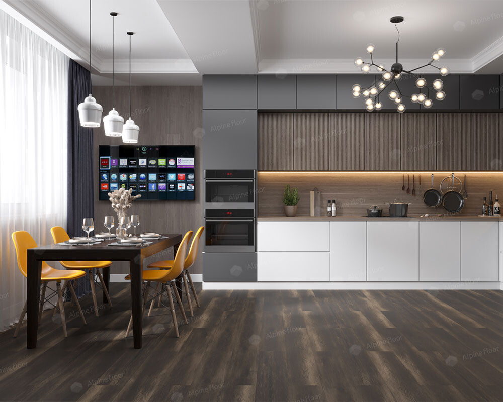 Alpine Floor Easy Line Кварцвиниловая плитка LVT Орех Темный ECO 3-13 PB 1219.2 х 184.15 х 3 mm