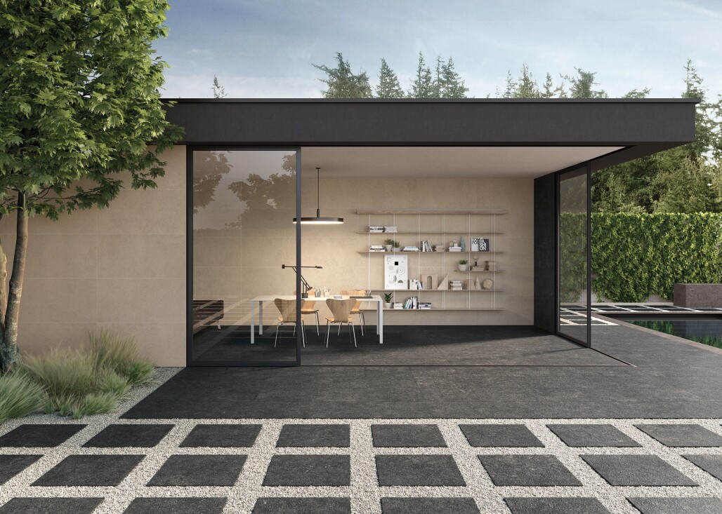 Italon Рум Стоун Блэк Х2 керамогранит 60х60 610010001652