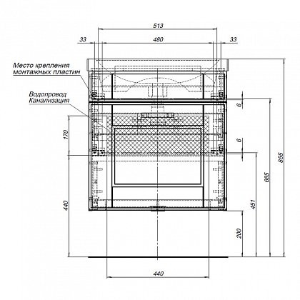 Aquanet Рондо 60 тумба с умывальником подвесная белая 1 ящик