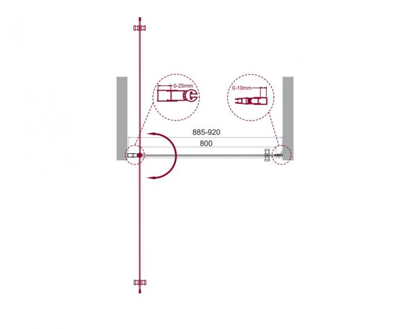 BelBagno душевая дверь ETNA-B-1-90-C-Cr-90 90х195