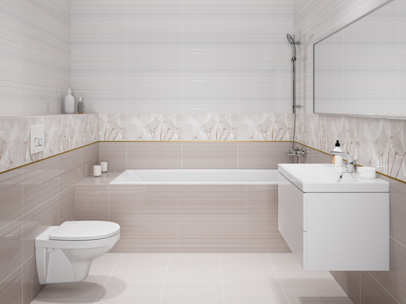 Cersanit Metallic металлический бордюр золотистый 0,5х75 A15953