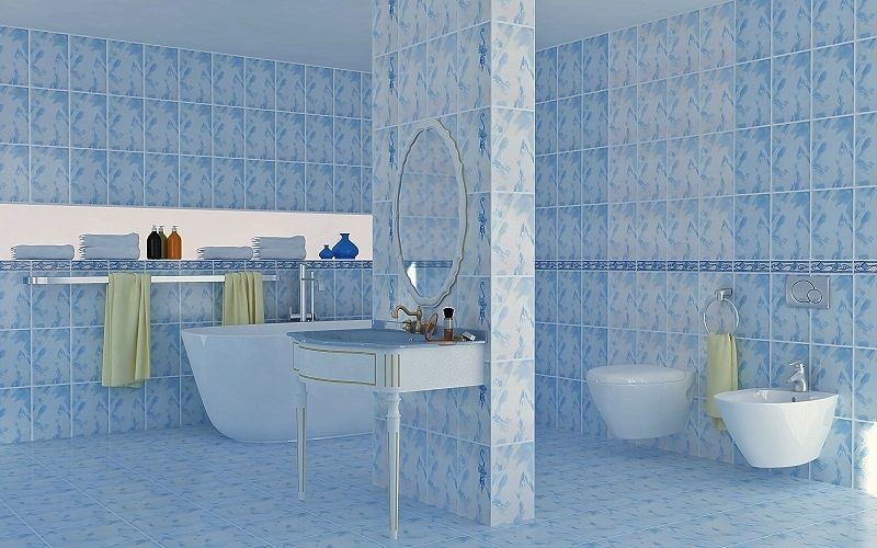 Газкерамика Тибет 20х30см плитка настенная голубая глянцевая