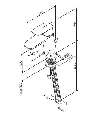 Am.Pm Spirit V2.1 F71A02100 смеситель для раковины 35 мм