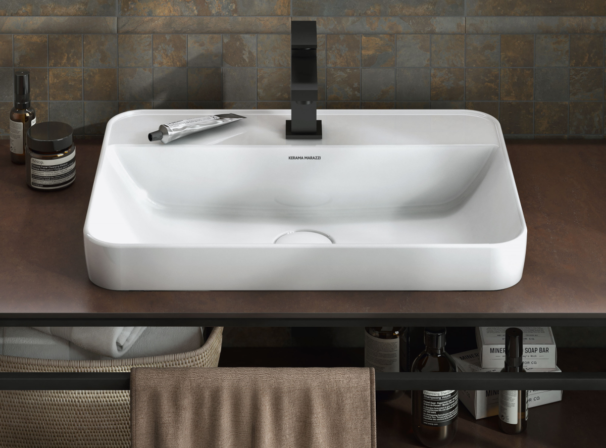 Kerama Marazzi Plaza раковина встраиваемая 55 белая PLR.wbi.55.1