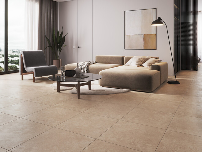 Керамогранит Cersanit Limestone бежевый ректификат рельеф 59,8x59,8 A17890