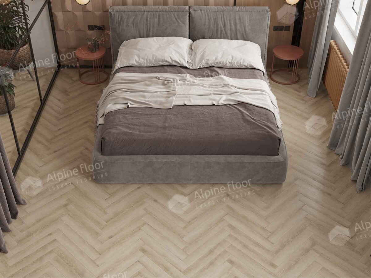 Ламинат Alpine Floor Herringbone 12 Pro (NEW), LF106-08A Дуб Орлеан 606 х 101 х 12 mm