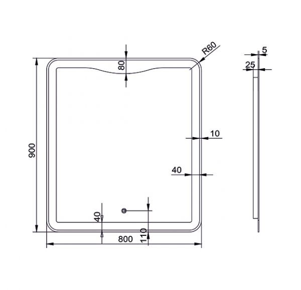 Зеркальное полотно Gair Soho Anti Steam 80*90