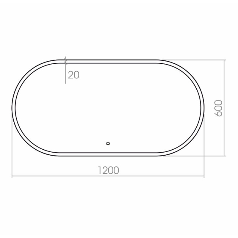Azario Вивиан зеркало 120х60 см, сенс. выкл, диммер, подогрев LED-00002375