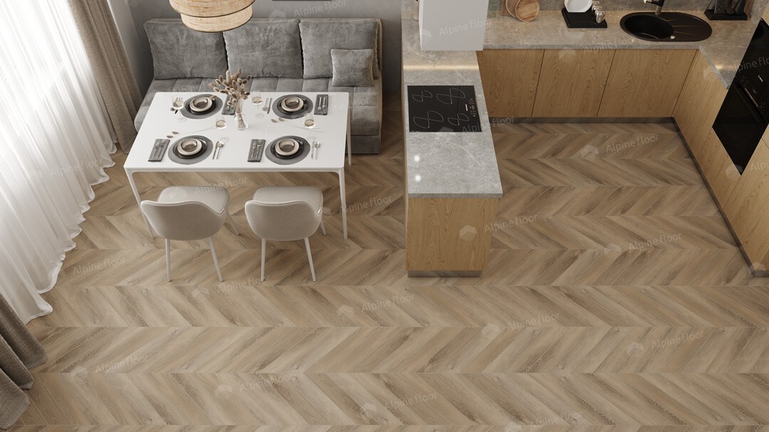 Alpine Floor Chevron LVT Кварцвиниловая плитка Дуб Синистра ECO 20-6AB 555х127х2.5 mm