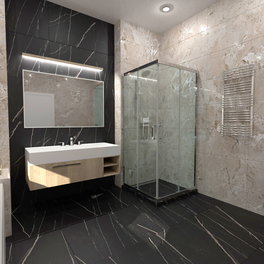 Triton-Pro Душевая ширма Fix 90×90 хром