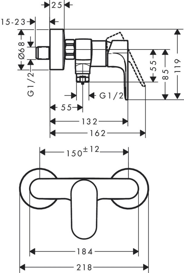 Hansgrohe Rebris смеситель для душа 72640670