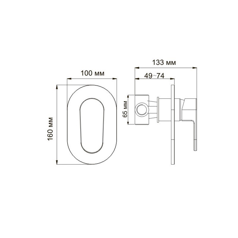 WasserKRAFT A11056 встраиваемый смеситель с гигиеническим душем хром