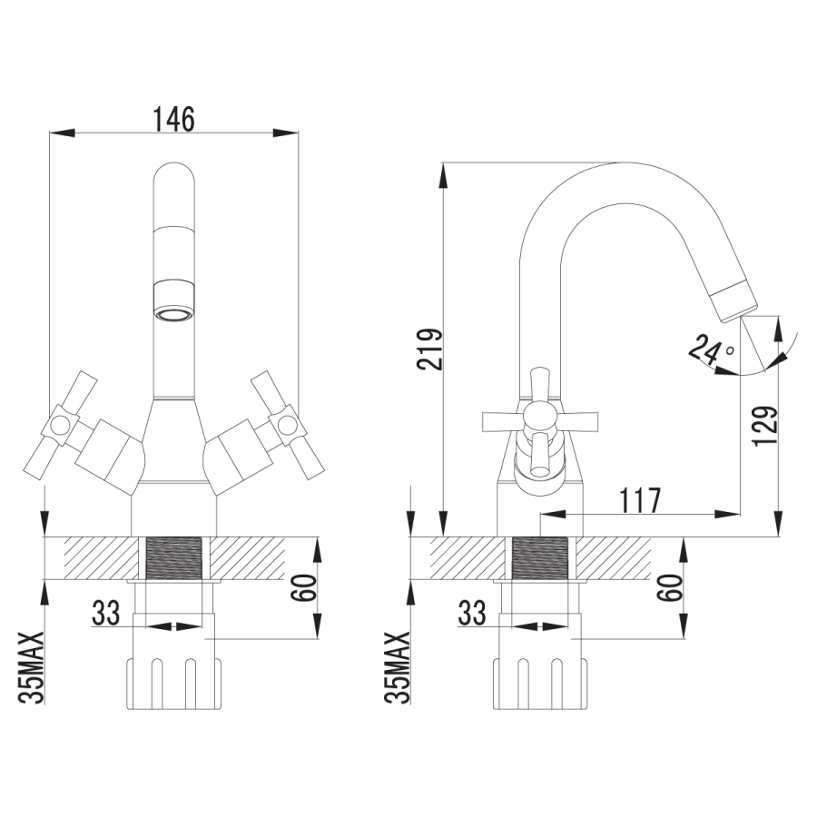 Lemark Neo смеситель для раковины LM2207C