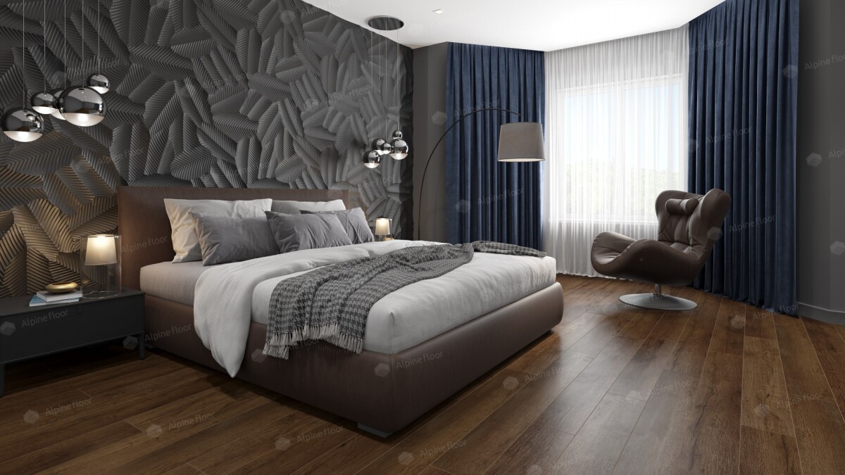 Alpine Floor Premium XL ABA SPC ламинат Дуб Шоколадный ECO 7-18 ABA New 1220 х 183 x 8 mm