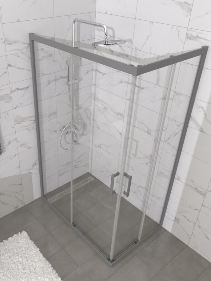 Душевая Ширма Triton pro Фикс-Графит 120х90 Щ0000077239