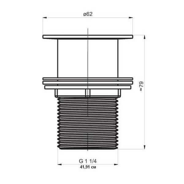 Imprese Cuthna PP280zlato донный клапан Pop-up золото