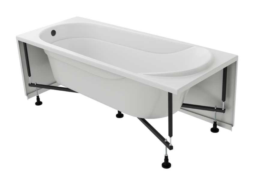 Vento Italy Aqua LA Ванна акриловая прямоугольная 150*75*48,1 см без каркаса и панели, белая AQUA 150