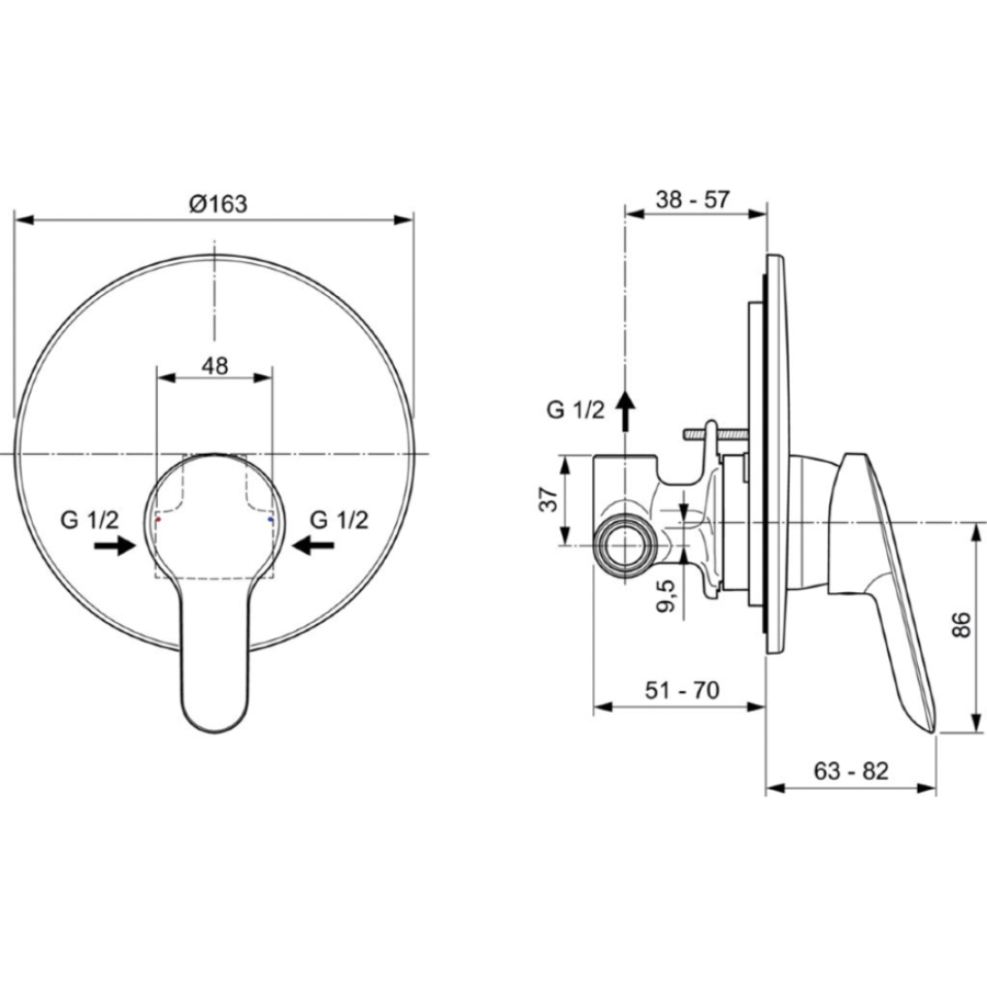 Ideal Standard IdealSpray набор 4в1 для гигиенического душа BD125AA