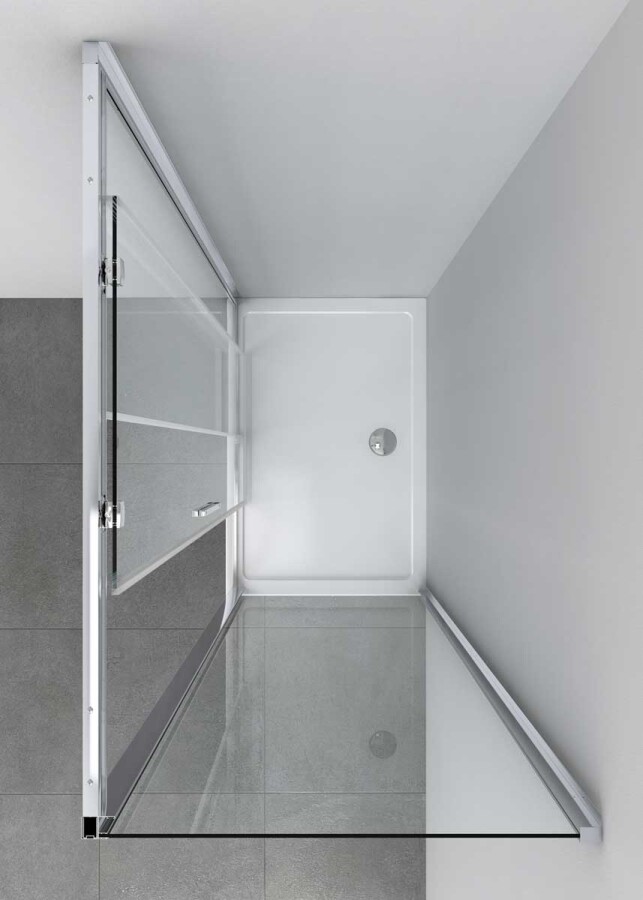 Vincea Soft душевой уголок VSR-3SO8010CL 100х80 хром, стекло прозрачное