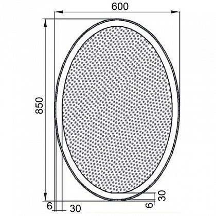 Зеркальное полотно Aquanet Комо 60*85 00196667