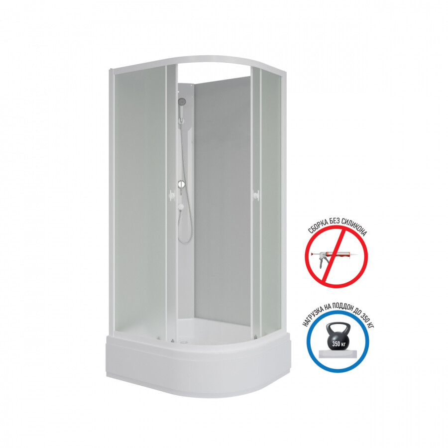 Niagara Promo Душевая кабина 90x80 Левая Без крыши P90/80/26L/MT/BK