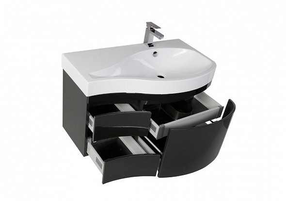 Aquanet Сопрано 95 тумба с раковиной 00213005 подвесная, правая