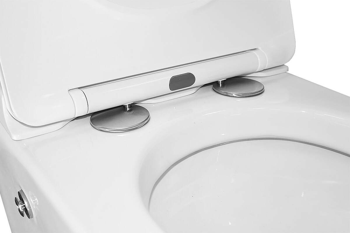 Унитаз импульсный Azario 360х590х440 напольный, квадратный, быстросъемное сиденье микролифт (AZ101)