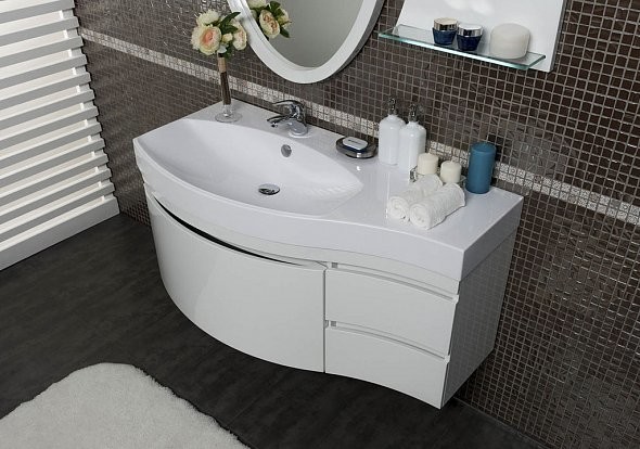 Aquanet Опера 115 тумба с раковиной 00212991 подвесная, левая