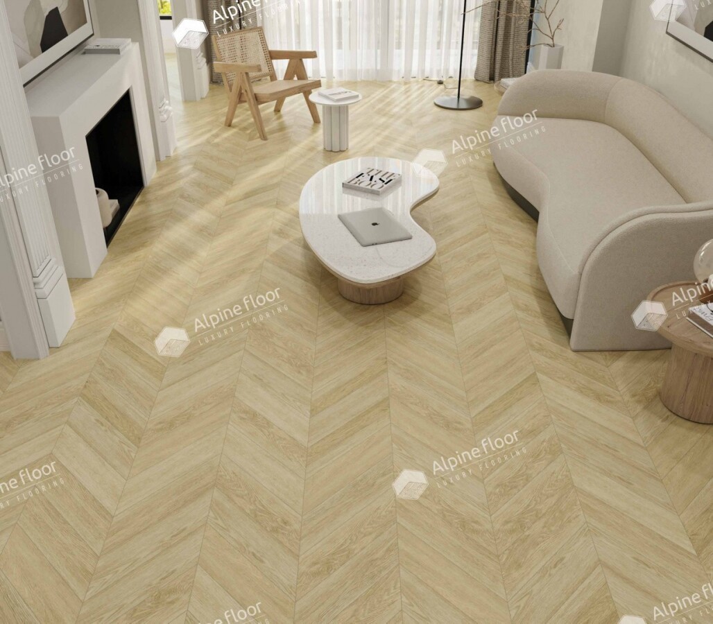 Alpine Floor Chevron LVT Кварцвиниловая плитка Дуб Ваниль Селект ECO 20-2A 555х127х2.5 mm