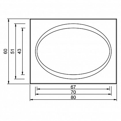Зеркальное полотно Aquanet TH-R-40 80*60 00180758