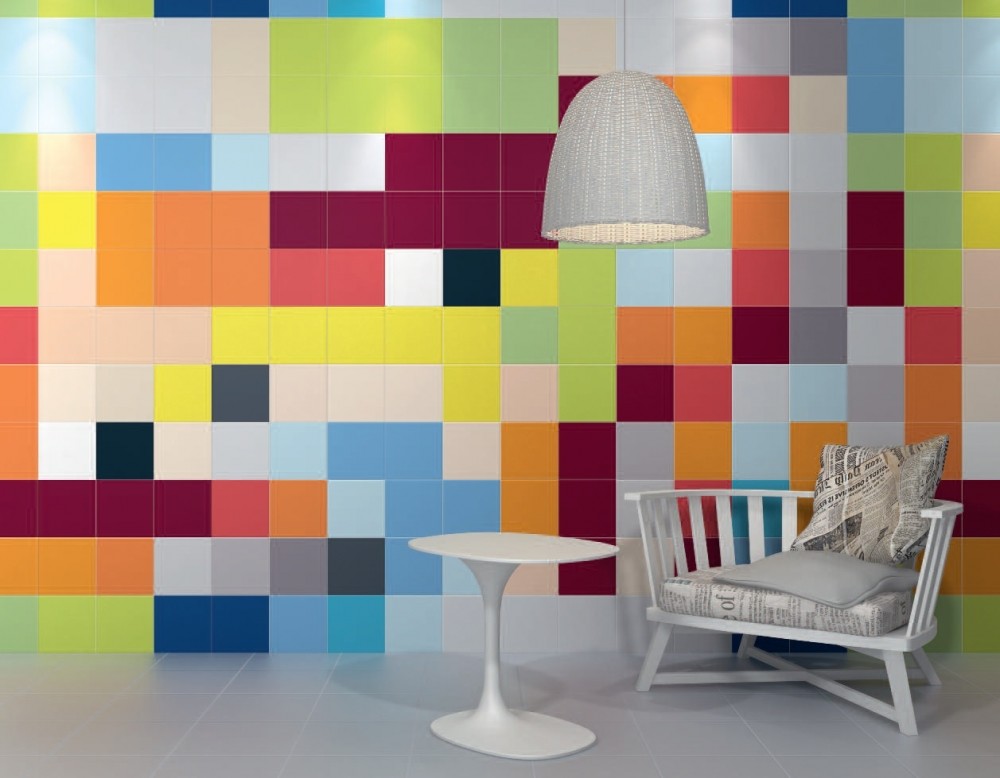 Kerama Marazzi Калейдоскоп 20х20 см плитка настенная матовая ярко желтая 5109