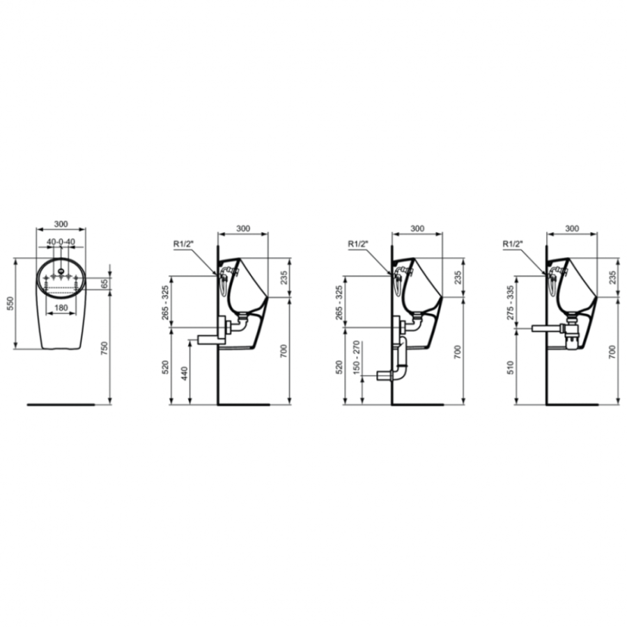 Ideal Standard Sphero писсуар E183101