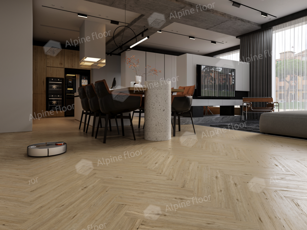 Ламинат Alpine Floor Herringbone 12 Pro (NEW), LF106-01A Дуб Лион 606 х 101 х 12 mm
