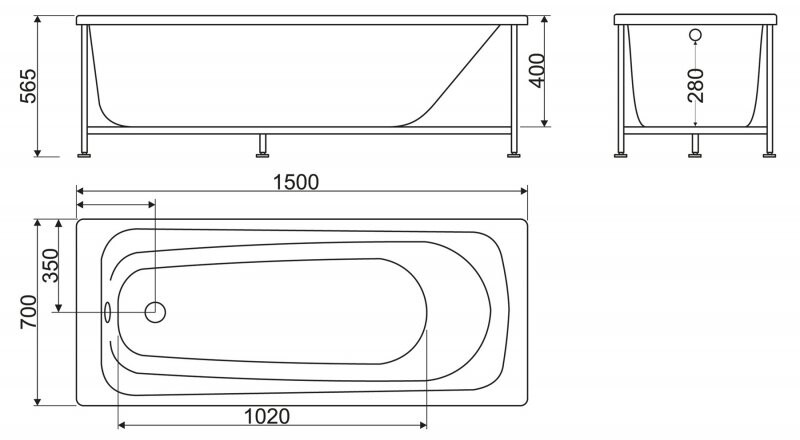 BelBagno BB102-150-70 150*70 ванна акриловая прямоугольная
