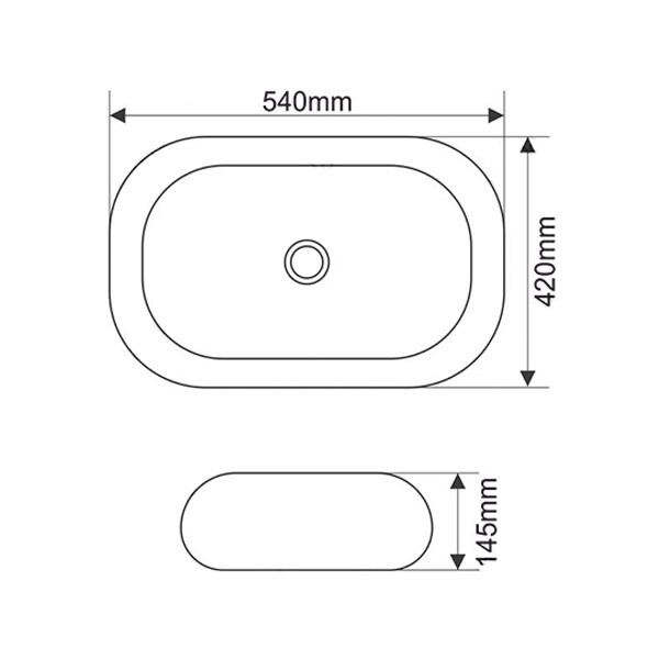 Накладная овальная раковина-чаша Comforty 78102MB Черный матовый