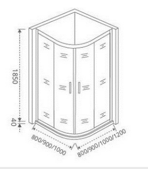 BAS JAZZE R-80-C-BR душевой уголок 80х80х185 ДЖ00011
