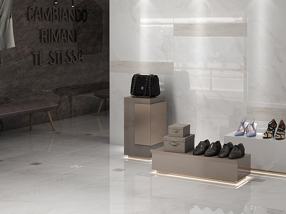 Kerama Marazzi Парнас SG842302R светлый лаппатированный обрезной керамогранит 80x80 см