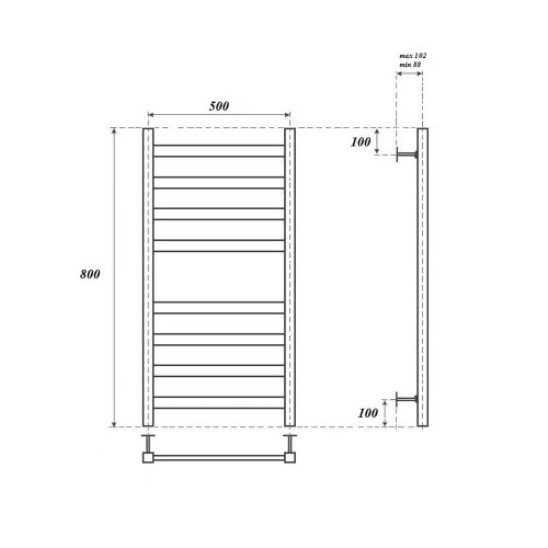 Point Меркурий полотенцесушитель электрический 50х80 PN83158E