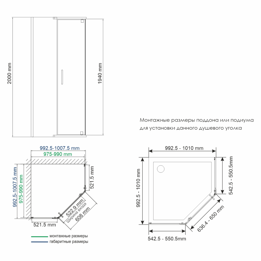 WasserKraft Wiese 84P душевой уголок 100х100 см 84P38