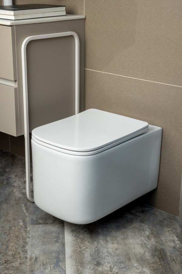 Унитаз подвесной Boheme Mane Белый матовый c крышкой 970-SET-MW