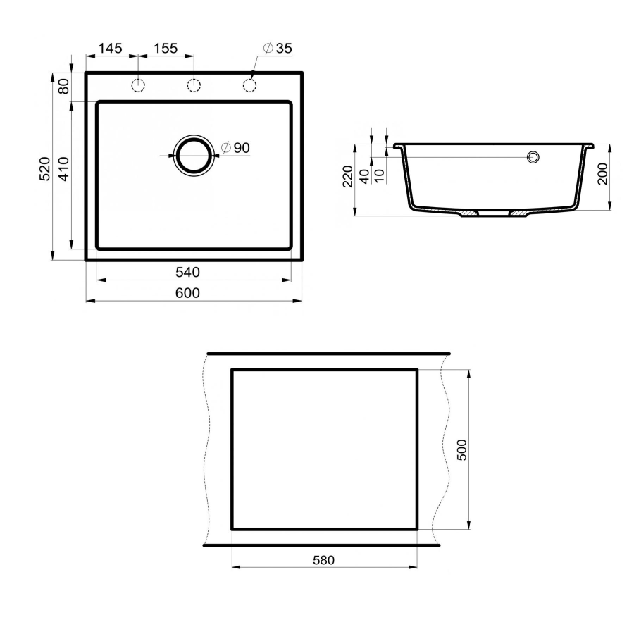 Point Бинга 60 мойка кухонная белый PN3003W