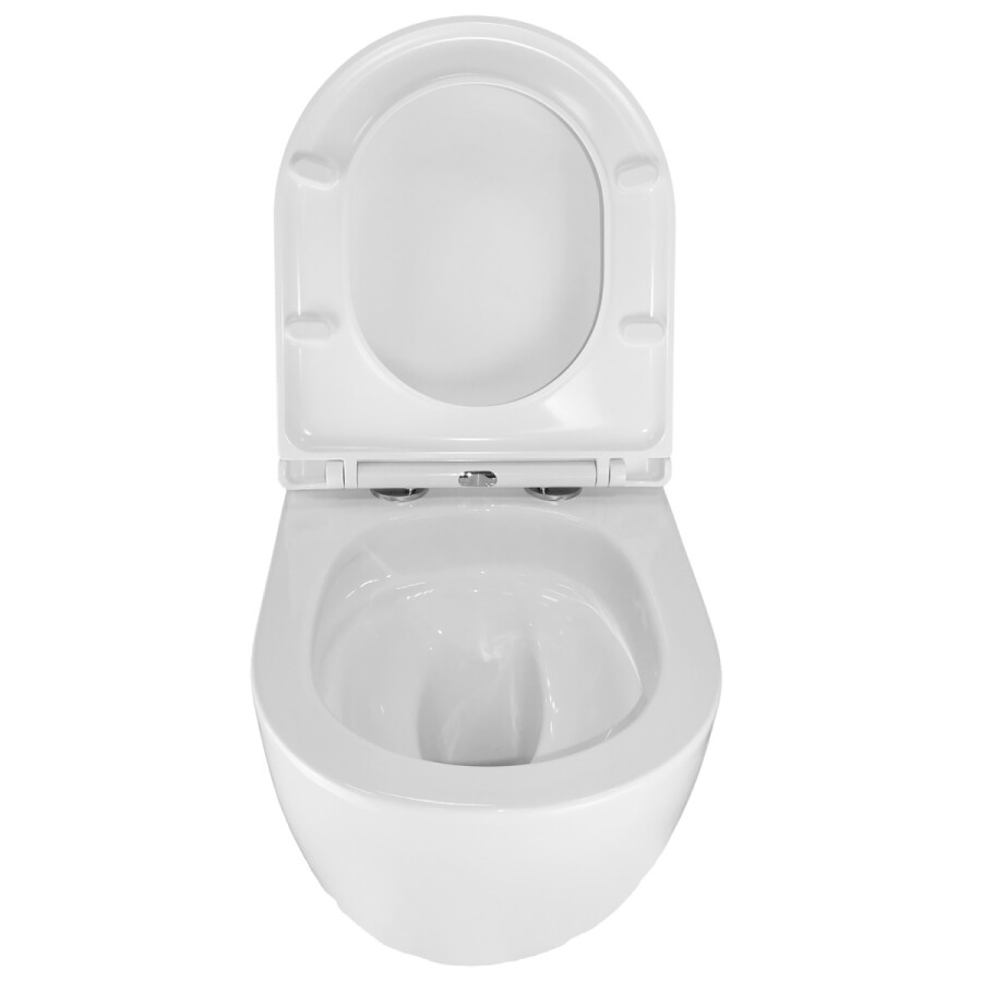 Унитаз подвесной Azario Gloria 360х490х360 безободковый, слив TORNADO, с быстросъемным сиденьем микролифт AZ-2003Т