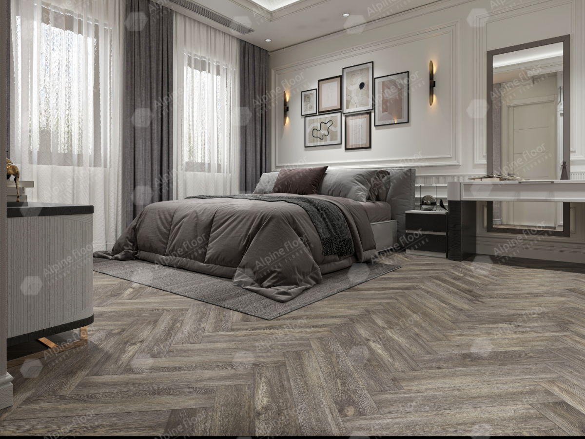 Alpine Floor Parquet Light SPC ламинат Венге Грей ECO 13-8AB 600 х 125 х 4мм