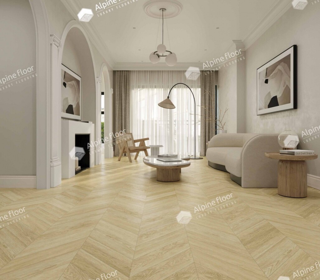 Alpine Floor Chevron LVT Кварцвиниловая плитка Дуб Ваниль Селект ECO 20-2A 555х127х2.5 mm