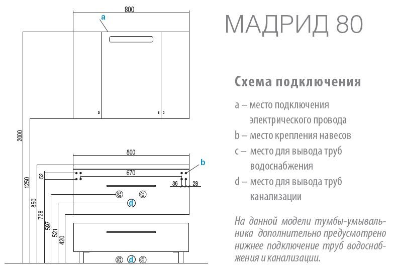 Акватон Мадрид 80 тумба с умывальником подвесная бордо