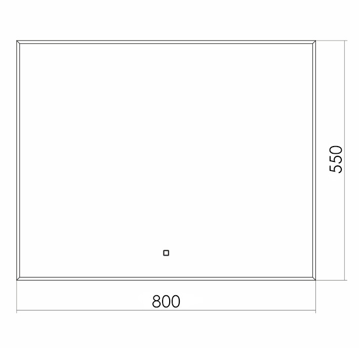 Зеркальное полотно Azario Алмина 80*60 LED-00002256