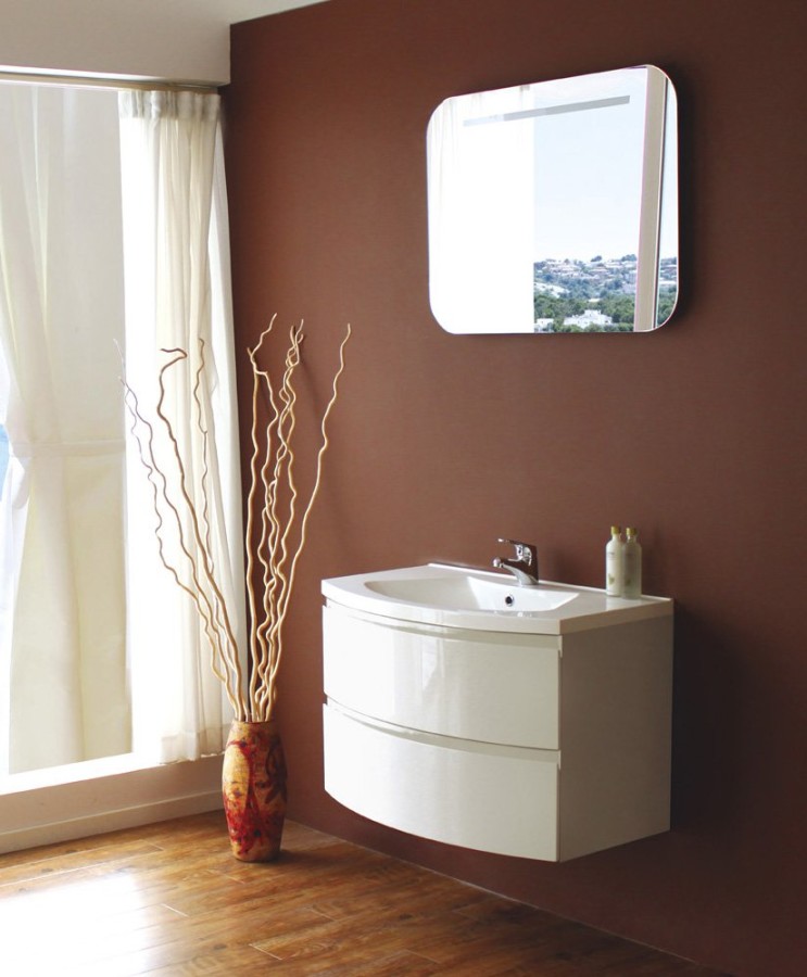 BelBagno PROSPERO BB600DVC-PAT/BO тумба под раковину подвесная, 2 ящика, 60 см, Bianco Opaco