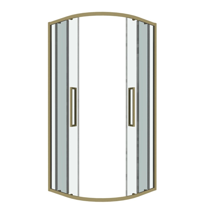 Душевое ограждение Grossman Cosmo 301.K33.02.9090.32.00 (90х90х195) четверть круга,раздвижная,золото сатин,стекло прозрачное, 1 место