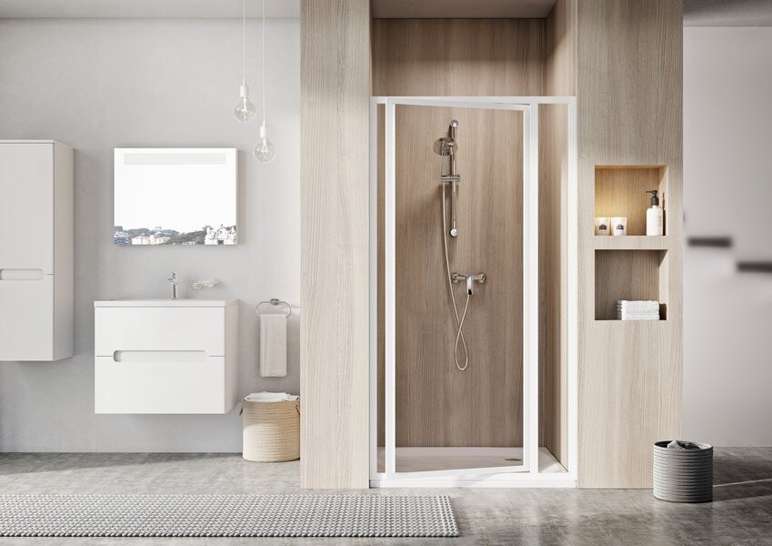 Ravak Supernova Душевая дверь SDOP-90 профиль белый, прозрачное стекло 03V70100Z1