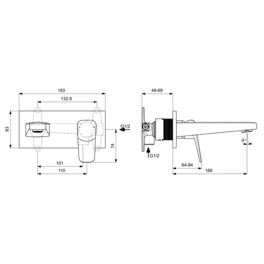 Ideal Standard Ceraplan смеситель для раковины BD244AA